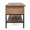 Merrick Lane Green River Rustic Farmhouse Entryway Bench with Bottom Storage Shelf
